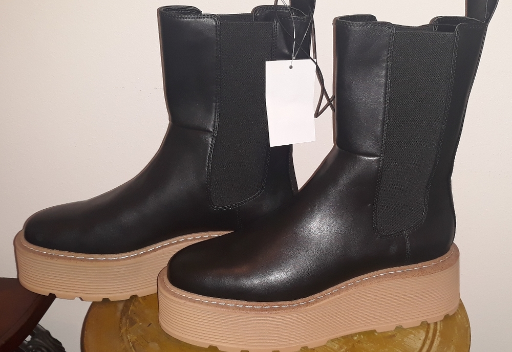H&M High-profile two tone platform boots blogger's - Picture 7 of 9
